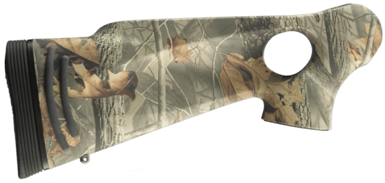 This Realtree Hardwood rifle stock is compatible with the Thompson Center Encore Pro Hunter line of rifles with Flex Tech.